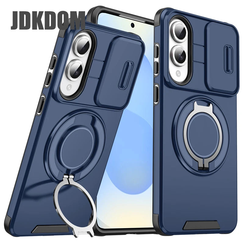 JDKDOM Push Window Case For Samsung S26 S25 Edge S24 S23 FE Plus Note 20 Ultra A57 A17 A07 A56 A36 A26 A16 A06 Bracket Cover