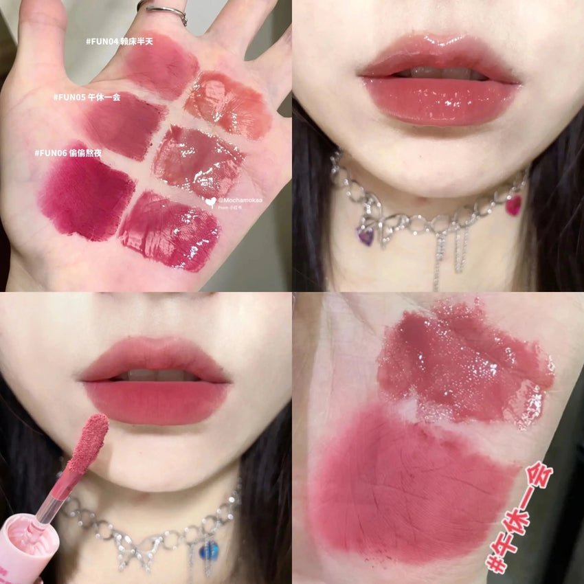 CACE Sexy Red Liquid Lipstick Moisturizing Lip Glaze Tint Long Lasting Matte Lip Mud Waterproof Velvet Lipstick Lips Cosmetics