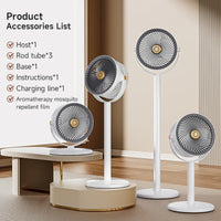 Wireless Fan Height Adjustable Outdoor Travel Camping Long Endurance USB Charging Portable Student Dormitory High Wind Power