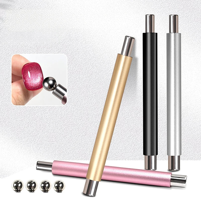 Strong magnetic Long Double Head Nail Magnet Tool Pens Magnetic Cat Eye Gel Polish Nail Art Kit for DIY Salon Studio 2030