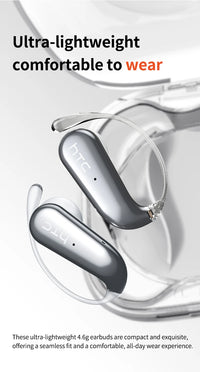 HTC Wireless Bluetooth Headset AI translation portable low latency USB-C clear sound comfortable fit anti-loss for music sports