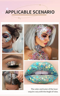 Shimmer Sparkle Body Face Glitter Parties and Makeup Art  Safe for All Skin Type Easy to Apply Long Lasting