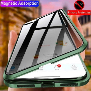 Anti Peeping Tempered Glass Metal Magnetic Privacy Phone Case For XiaoMi 17 Pro Max 15T 13T 14 Ultra Lens Protection Cover Cases