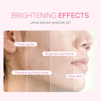 Women 3pcs Kit Sakura Skin Care Sets Face Cream Face Essence Eye Serum Face Skin Care Set Product Gift box