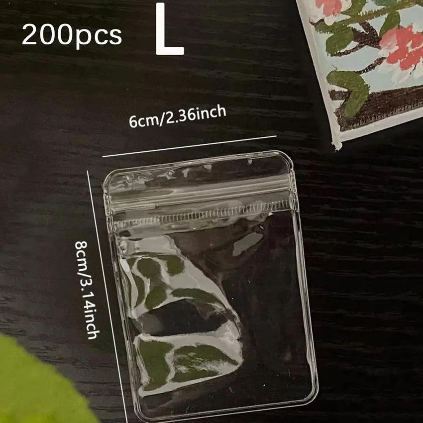 50/100/200pcs-Clear Earring Bags Waterproof Bags Thickened Reusable Storage Pouch for Jewelry Rings Necklace Bracelet