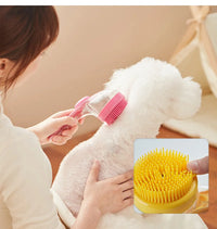 Long Handle Dog Cleaning Brush Soft Silicone Pet Bathing Brush Pet Grooming Comb for Cats Dogs Cat Massage Brush Pet Supplies