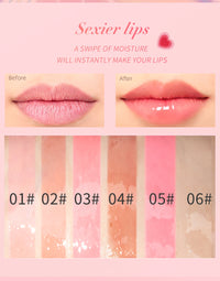 Crystal Jelly Moisturizing Lip Oil Plumping Lip Gloss Makeup Sexy Plump Lip Glow Oil Tinted Lip Plumper