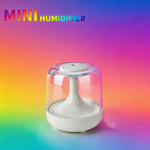 Mini humidifier colorful lamp small household spray aromatherapy machine, usb air humidifier for bedroom