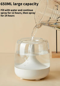 Mini humidifier colorful lamp small household spray aromatherapy machine, usb air humidifier for bedroom