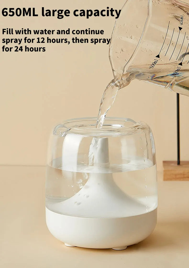 Mini humidifier colorful lamp small household spray aromatherapy machine, usb air humidifier for bedroom