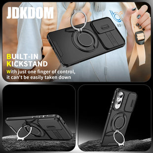 JDKDOM Push Window Case For Samsung S26 S25 Edge S24 S23 FE Plus Note 20 Ultra A57 A17 A07 A56 A36 A26 A16 A06 Bracket Cover