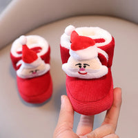 Winter New Cute Cartoon Baby Booties Boy Girl Boots Cotton Soft-Sole Non-Slip Warm Toddler First Walkers Infant Crib Shoes