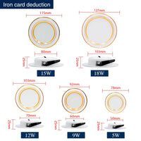 10pcs/lot LED Downlight 12V 24V 110V 220V Spot Light 5W 9W 12W 15W 18W Recessed In Led Ceiling Downlight Cold Warm White Lamp