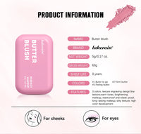 Professional Makeup Powder Blush 12HR Wear Vegan Formula Blusher Makeup Blush in Bar Cosmetics Palette Powder Pink Cream Face
