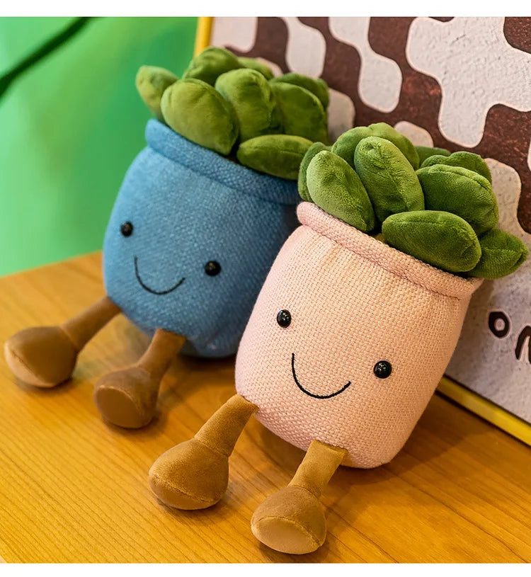 Halloween Christmas Creative Simulation Plants  Succulent Plush Greenery Ornaments Catching Machine Rag Dolls Home Accessories