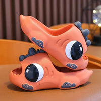 /Summer Aged 2-12 Children Slippers Cute Cartoon Dinosaur Beach Sandal For Kids Boys Girls Flip Flops Non-Slip Indoor Home Shoes