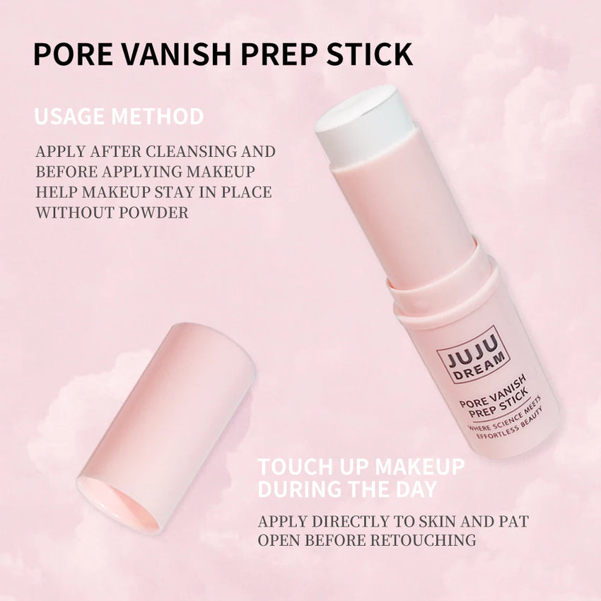 JUJU DREAM Pore Vanish Prep Stick - Pore Minimizing Primer Stick, Oil Control Face Base for Smooth Makeup