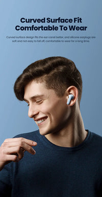 Toocki Bluetooth Earphones BT 5.3 Flip In-Ear Headphones True Wireless Hi-Fi Headsets 400mAh Long Standby Phone Sports Earbuds