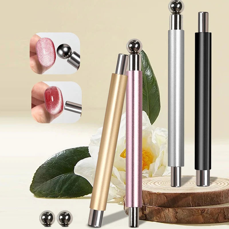 Strong magnetic Long Double Head Nail Magnet Tool Pens Magnetic Cat Eye Gel Polish Nail Art Kit for DIY Salon Studio 2030