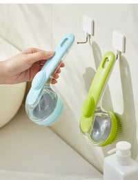 Long Handle Dog Cleaning Brush Soft Silicone Pet Bathing Brush Pet Grooming Comb for Cats Dogs Cat Massage Brush Pet Supplies