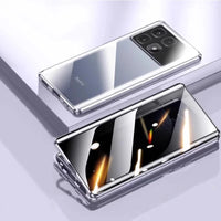 Anti Peeping Spy Privacy lock buckle Metal Case For Redmi Note 13 12 14 Pro Plus 5G Temper Glass Lens Protect Cover Phone Cases