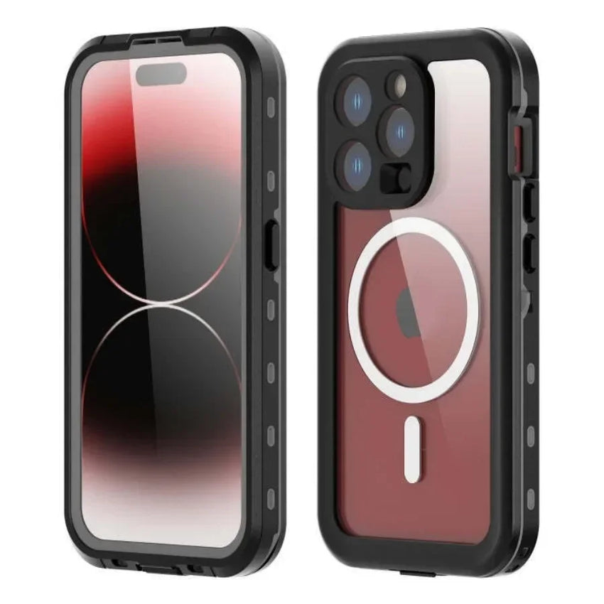 For iPhone 17 16e 15 14 13 Pro Max IP68 Waterproof MagSafe Magnetic Phone Case Diving Swim Cover 360 Shockproof Dustproof Shell