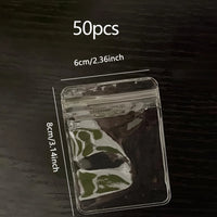 50/100/200pcs-Clear Earring Bags Waterproof Bags Thickened Reusable Storage Pouch for Jewelry Rings Necklace Bracelet