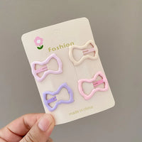 4pcs/set Cute Star Hair Clips Girl's Side Bangs Hair Accessories Small Clip Children's Hair Decorations Kids Accessories