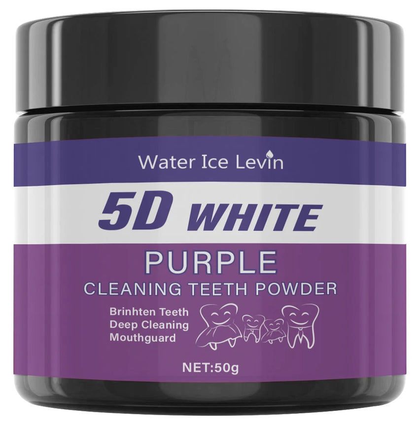 Purple Teeth Cleaning Powder - No Sulfuric Acid, Deep Cleansing and Polishing, Whitens Teeth Within 5 Days, Portable Daily Use