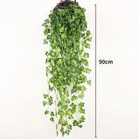 90cm Artificial Plant Vine Home Decoration Hanging Plastic Leaf Grass Garland Outdoor Wedding Party Decorations Fake Rattan Ivy