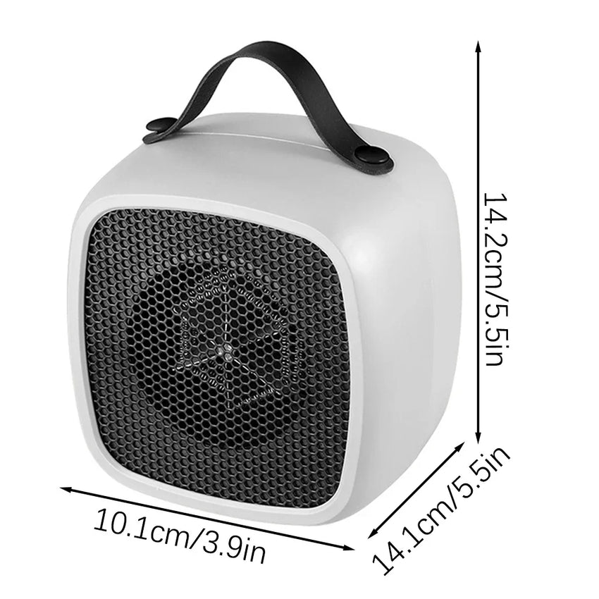 Portable Mini Heaters Household Desktop Mutes Fast Heating Warmer Fan 500W PTC-Ceramic Warm Air Heaters for Indoor Office Winter