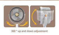 Wireless Fan Height Adjustable Outdoor Travel Camping Long Endurance USB Charging Portable Student Dormitory High Wind Power