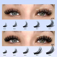 DIY Clusters Lash Kit Full Set 8-16mm Mix Bond&Seal Tweezers Lash for Self Application Makeup Individual Eyelash Extensions