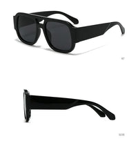 Fashion Double Bridges Square Sunglasses Women Candy Color Retro Wide Legs Men Sun Glasses Shades UV400