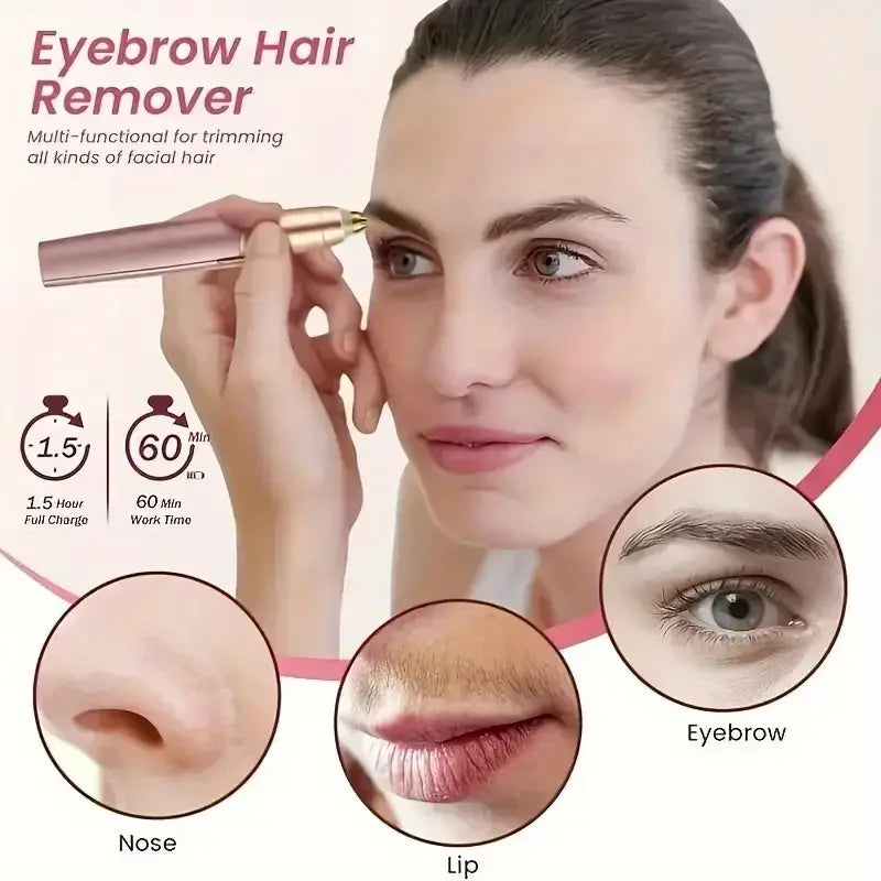 2026 New Electric Eyebrow Trimmer Pen Automatic Hair Removal Razor for Women Men Facial Shaver Beauty Tool Epilator