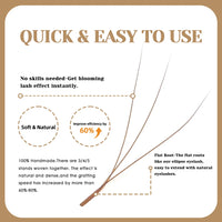 MASSCAKU New Brown 3D/4D/5D W Shaped Eyelash Extensions 8-15mm Mix Length Hand-Woven Premade Volume Fans Cilios for Makeup Tools
