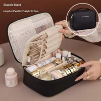 Women's Cosmetic Bag Makeup Bag Double Layer Large Capacity Luxury Cosmetics Organizer Travel Essentials Women's Cosmetic Bag