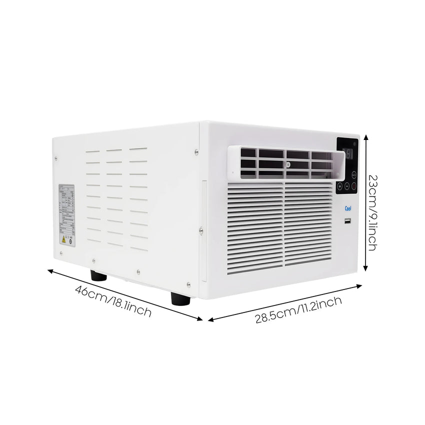 Semiconductor Refrigerator 280W 41.5*28.3*20.5cm White 40-50dB Small Window Air Conditioner for Bedroom Living Room Home Office