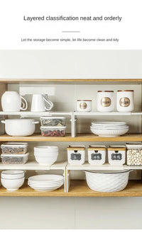 Kitchen Cupboard Organizer Retractable Cabinet Shelf Seasoning Bottle Spice Rack Dish Shelf Kitchen Accessories Storage 2030