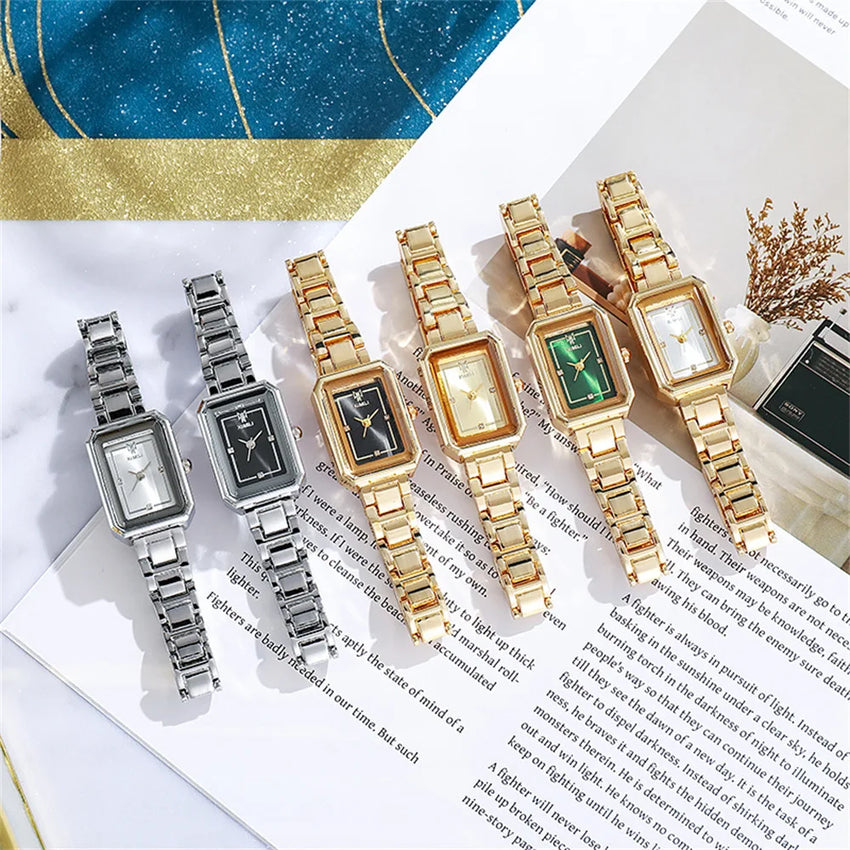 Women Watch Light Luxury Brand Stainless Steel Strap Ladies Fashion Quartz Watches Business Female Clock Bracelet UTHAI