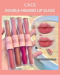 CACE Sexy Red Liquid Lipstick Moisturizing Lip Glaze Tint Long Lasting Matte Lip Mud Waterproof Velvet Lipstick Lips Cosmetics
