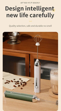 TINSOL 2025 New Wireless Mini Handheld Milk Frother Type-C Rechargeable Coffee Frother Portable Kitchen Cooking Tool Foam Mixer