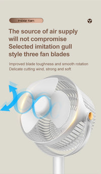 Wireless Fan Height Adjustable Outdoor Travel Camping Long Endurance USB Charging Portable Student Dormitory High Wind Power