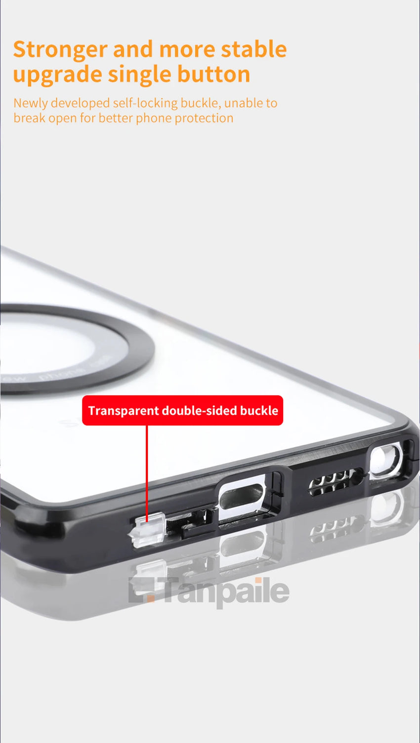 Privacy Glass Film Magnetic Case for Samsung S25 Ultra S24 S23 S22 S21 S20 Plus FE Double Side Tempered Glass[Camera Protector]