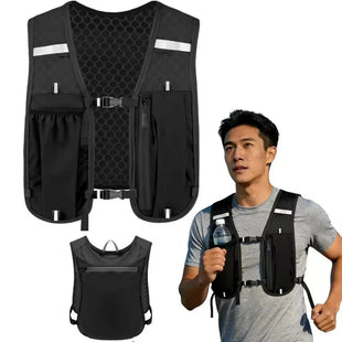 Running Hydration Vest for Women and Men, Water-Resistant, Breathable, Backpack for Runs, Hiking, Cycling, Trails, Marathons