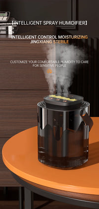 New Creative Humidifier Household Atomizer 3L Large Capacity Three Jet USB Silent Desktop Bedroom Dormitory Office Night Light