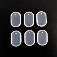 1/6/10pcs DIY Keychain Pendant Silicone Mold Set Crystal Epoxy Resin Mold Round Rectangle Pendants Jewelry Making Casting Mould