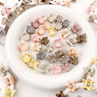 10Pcs/Set Mini Cute Oatmeal Color Clip Hyuna Style Solid Color Hair Clip Children's Bangs Broken Hair Clip Hair Accessories