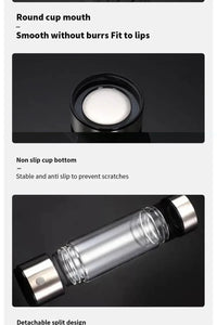 Rich Hydrogen Water Cup Portable Hydrogen Water H2 Generator Alkaline Maker Ionizer Bottle Super Antioxidan Titanium Filter