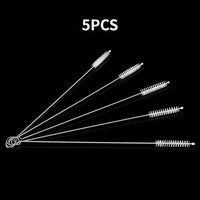 Bending Stainless Straw Brush Cleaner Soft Hair Suction Glass Tube Cleaning Brushes Baby Kids Bottle Brush Long Handle Reusable